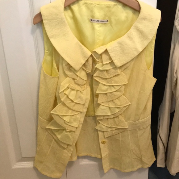 Nanette Lepore yellow ruffle blouse - Picture 1 of 1